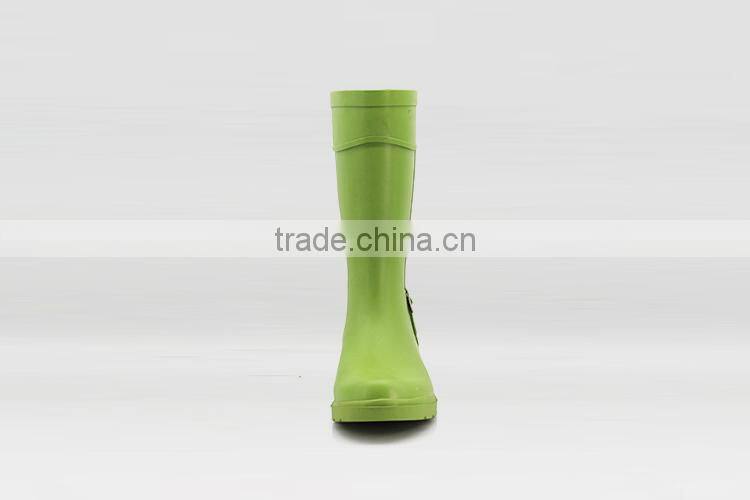 Customized Designs Latest Design Green Folding Rubber Rain Boots