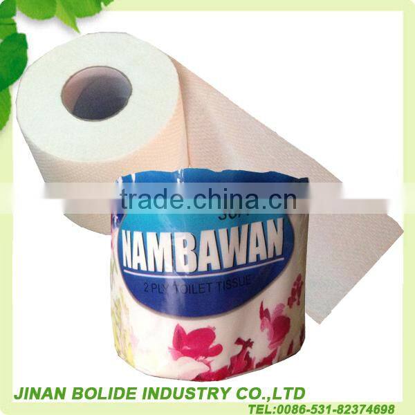 110g per roll 2ply recycled pulp toilet tissue paper