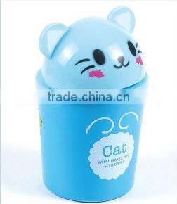 Round Plastic Desktop Trash