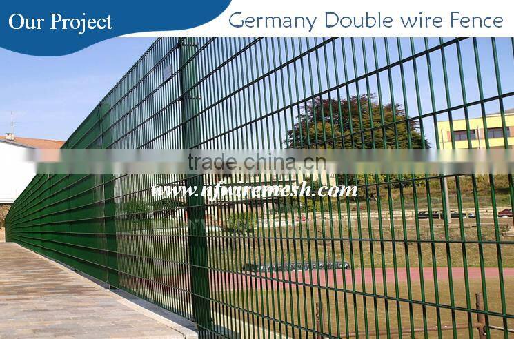 PVC Coated Frame Finishing and Metal Frame Material double wire welded fence(Guangzhou Factory)