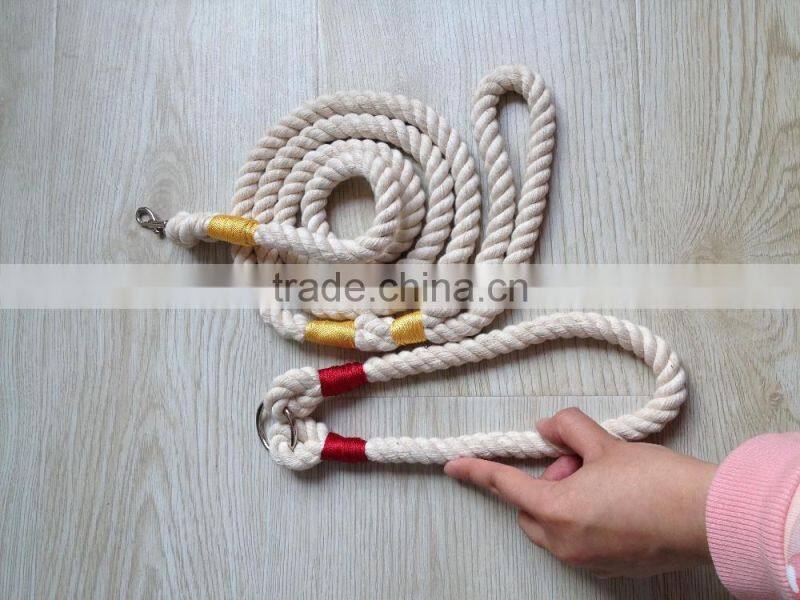 Dog lead rope pet supplies dog collar dog leash: cotton rope leash