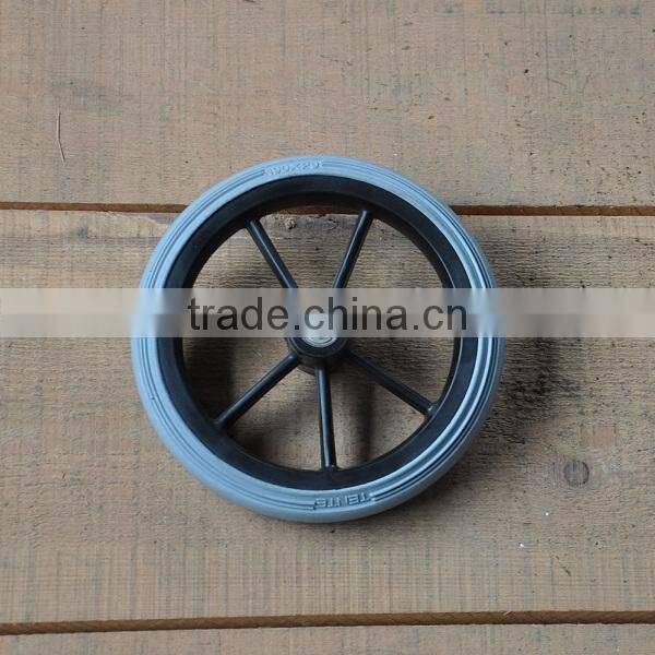 190mm small PU plastic front caster wheel