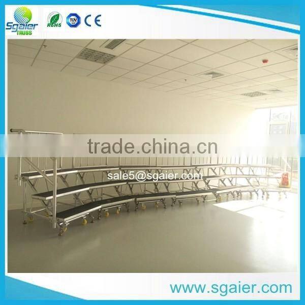 Folding stage Aluminium choir risers, Chorus Platform
