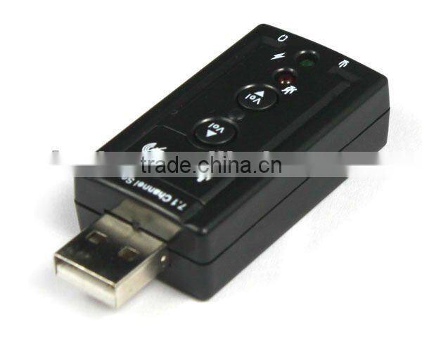 USB External 7.1 Channel Audio Device Sound Card Adapter For Laptop PC Computer