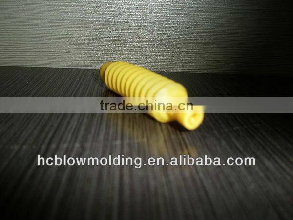 OEM Blow Molding Yellow plastic HDPE corrugated pipe plastic Pipe Elbow for sale