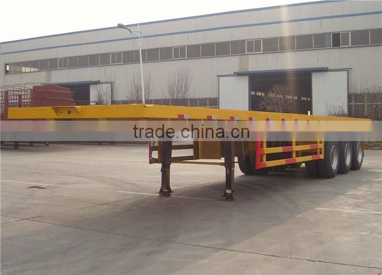 tri-axle low skeleton semi trailer , container chassis trailer