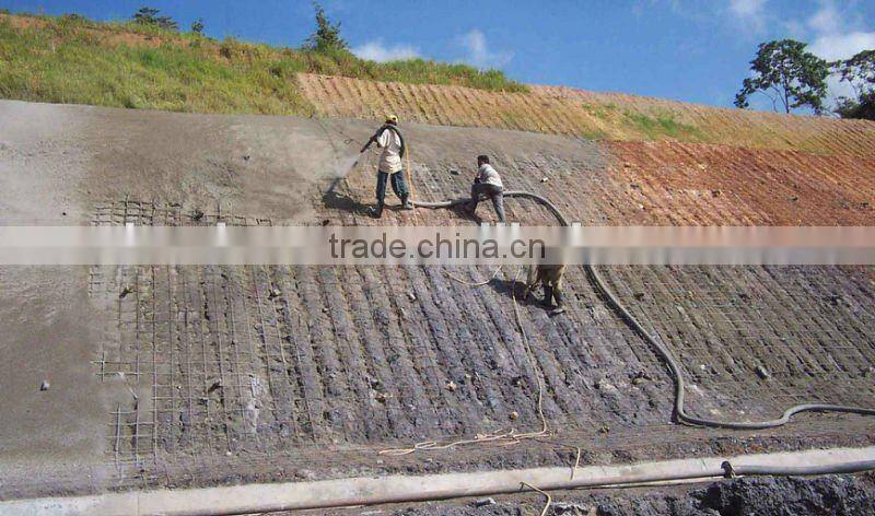 Underground application of concrete spray shotcreter