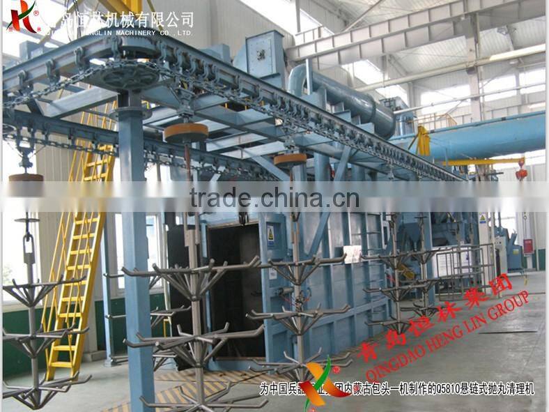 steel pipe/steel tube external wall shot blasting machine