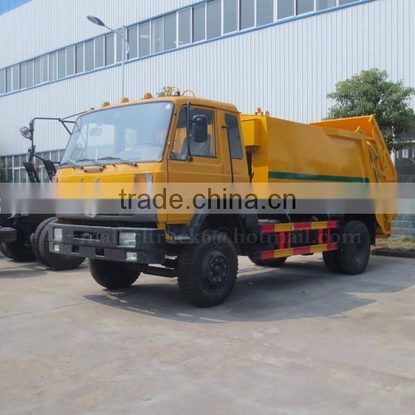 170hp DONGFENG 4*2 Hydraulic Garbage Compactor 10 m3