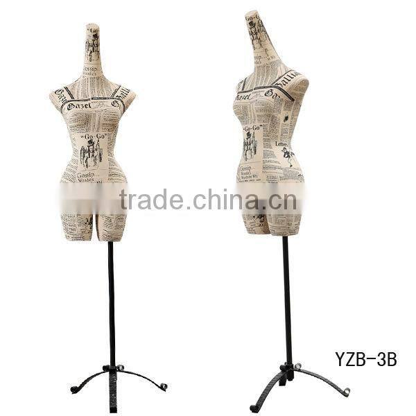 Dress form dressmaker half body female torso mannequin
