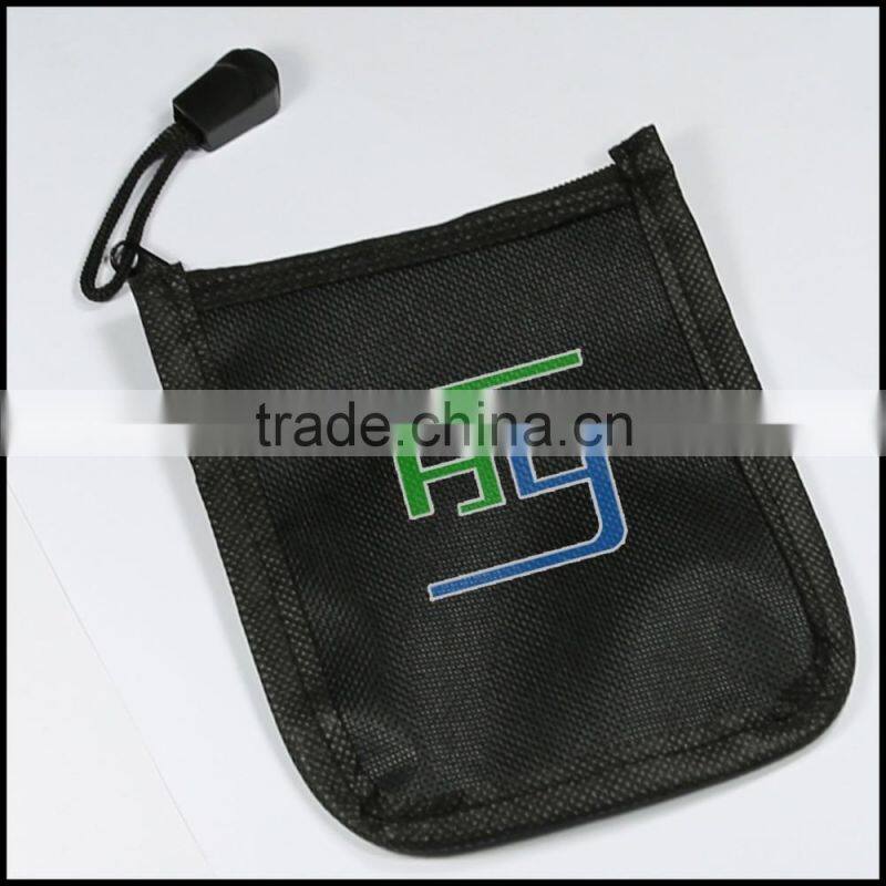 wholesale promotion gift Small Polyester Pouch earphone cable and Jewelry Organizer pouch