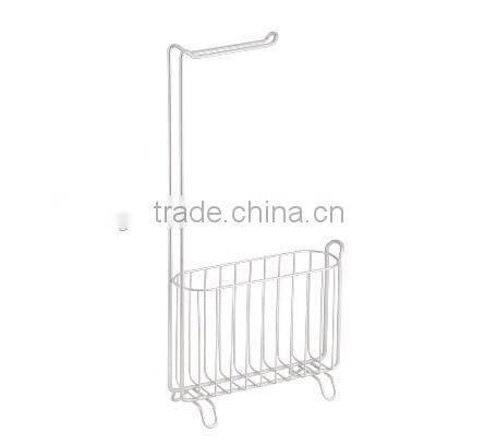 Bathroom Metal Paper Towel Holder And Newspaper or Magazine Rack