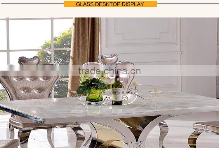 TH394 Stainless Steel Marble Top Dining Table Best Price Dining Table