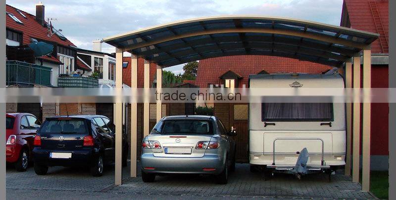 Good waterproof polycarbonate sheet roofing metal carport for 2 car shed