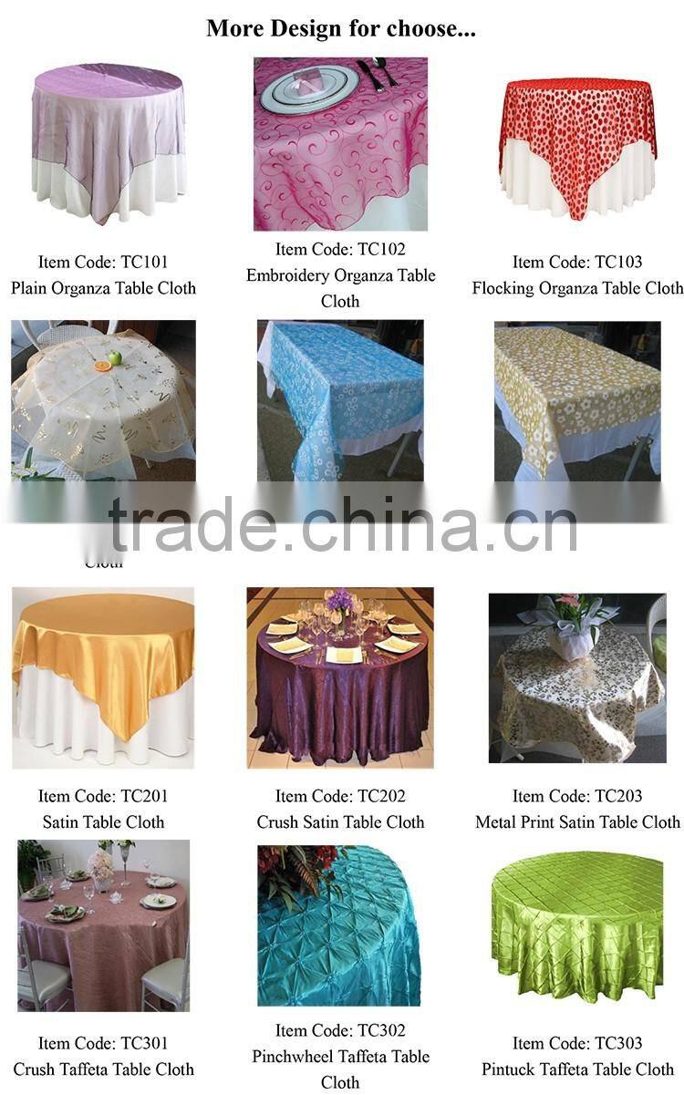 garment rosette round table cloth for wedding/party/banquet
