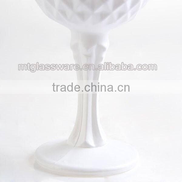 wholesale colorful candle holder crystal long stem wine glass