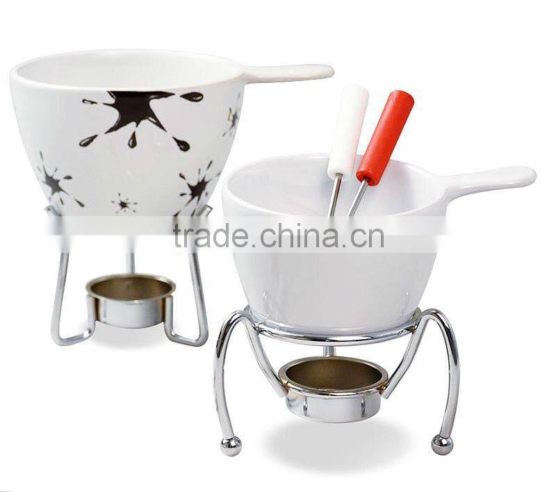 Ceramic Fondue Sets, Mug shape Valentine Fondue Sets