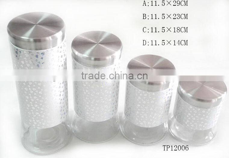 black big bottom plastic spraying cylinder glass pots for seasonings