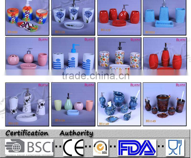 Tower design fashion cheap ceramic bathroom set