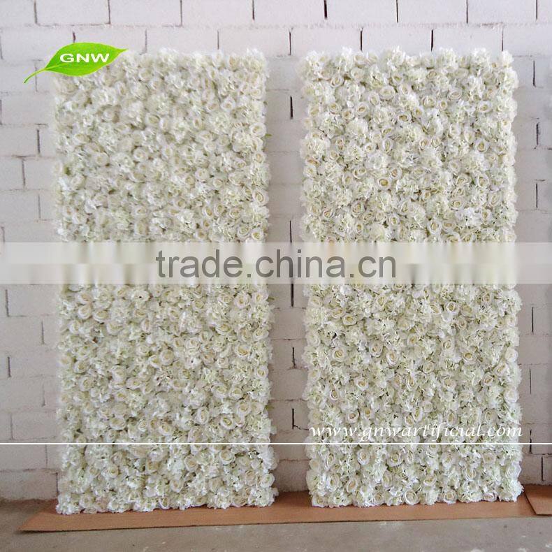 GNW 10ft Wedding Decoration Backdrop Wall White Fake Flowers Wall
