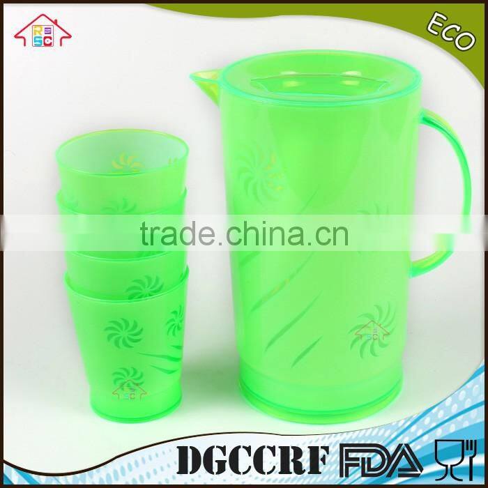 NBRSC set of 5 pcs Plastic Cold water kettle ps water jug drinking teapot PP canteen double layer watering can