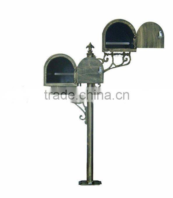 standing cast aluminum mailbox