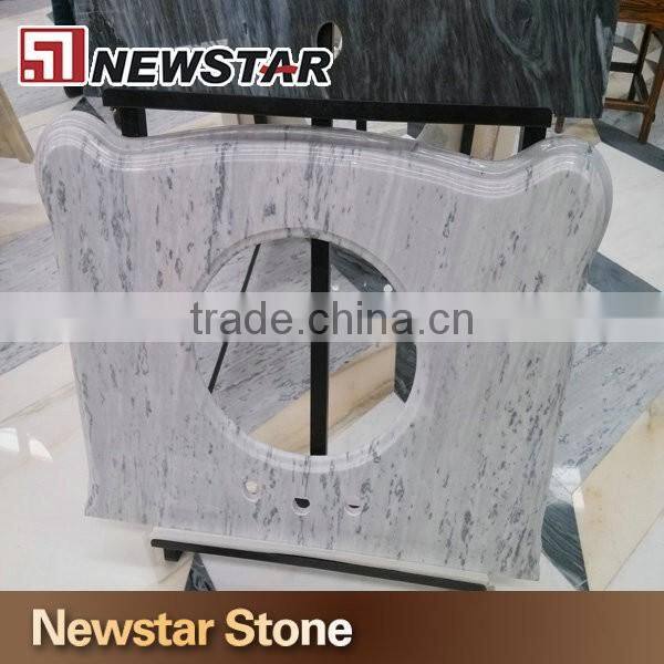 Custom irregularity design marble vanity top