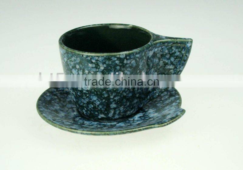 High quanlity new glazed customized ceramic cup and saucer