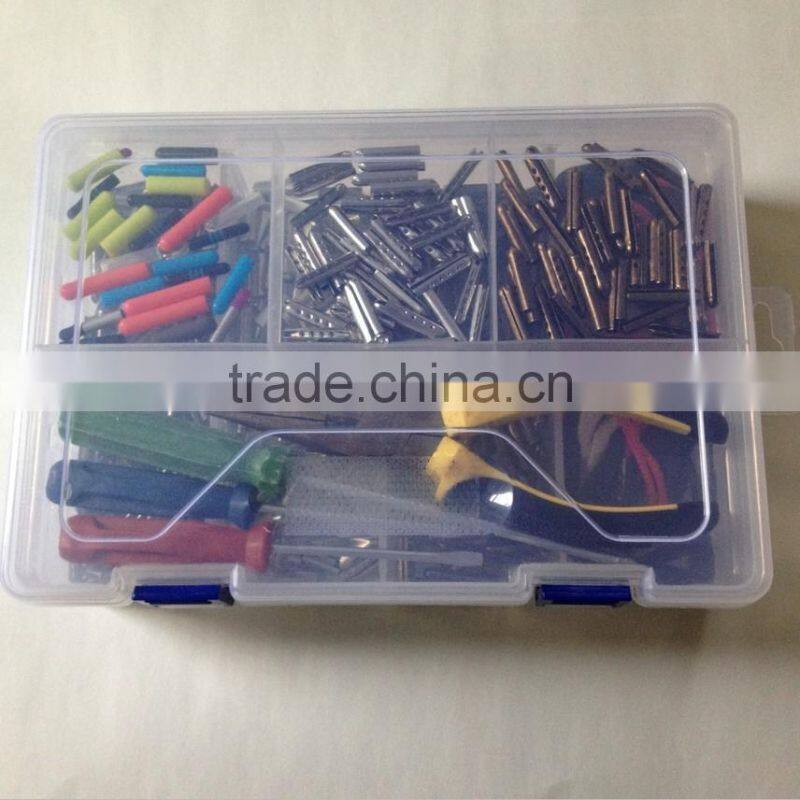 2-layer Plastic Adjustable Compartments metal aglet Tool Bin Storage Box