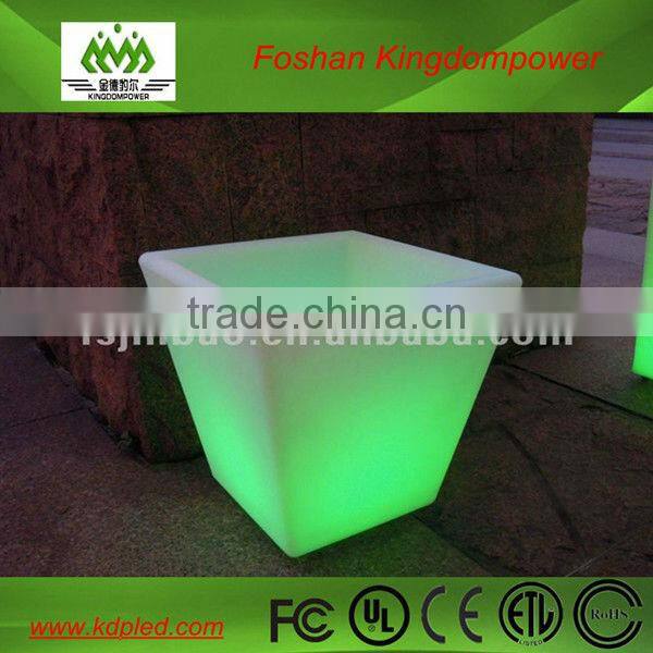 Decoration garden furniture plastic color changing led modern flower pot