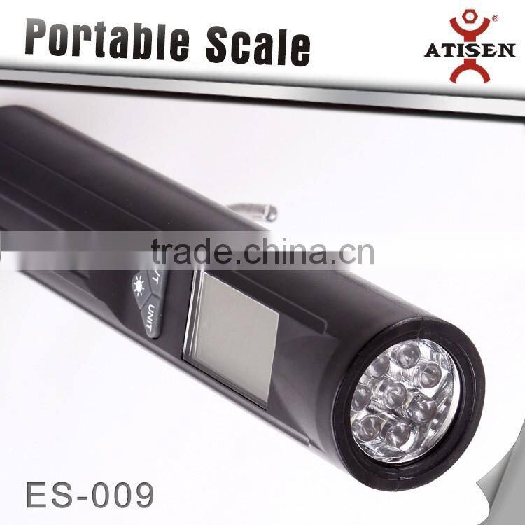 Digital Portable Electronic Travel Hanging Luggage Scale with 8 LED Torch