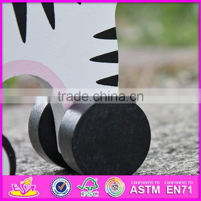 2017 New products animal toy wooden cars for kids W04A316