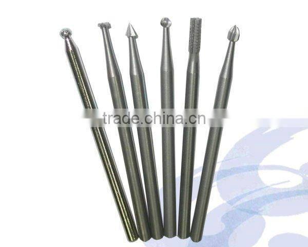 6pcs Mini Diamond Burr Tip Set Rotary Drill Bit Tool Set 2.35mm for Power Tools