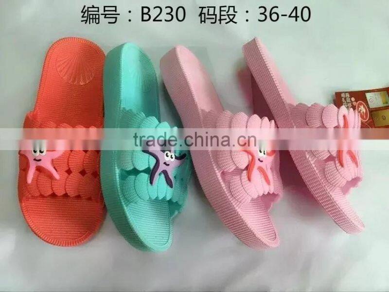 cute EVA starfish slipper with colorful color