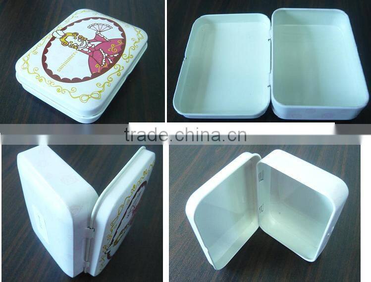 rectangular mint tin case with hinges