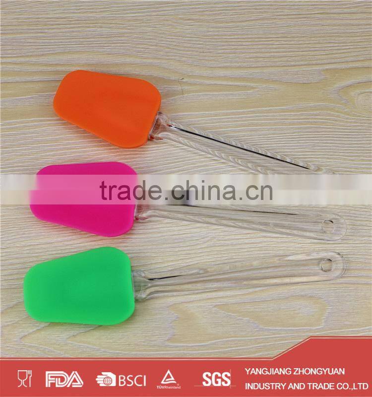 Newest best selling silicone spatula with plastic handle