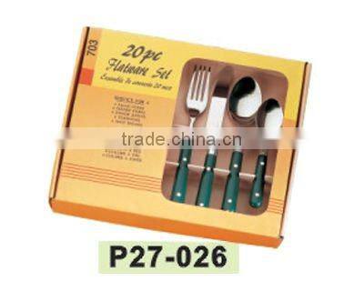 20pcs stainless steel plastic flatware set