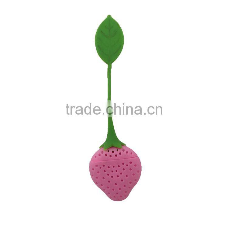 Hot fashion Eco-friendly non-toxic Strawberry shape silicone tea infuser