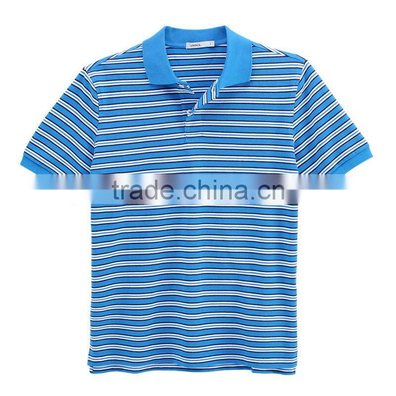 Mens polo collar three button placket jersey golf shirts