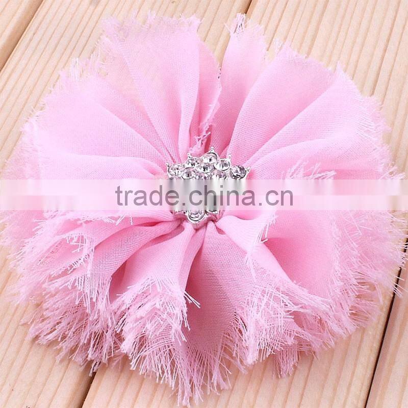 handmade shabby chiffon flower clip for kids hair accessories