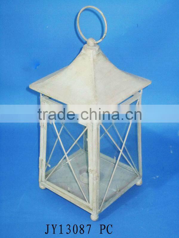 Recycled shabby chic metal lanterns candle holder for home and garden decoration