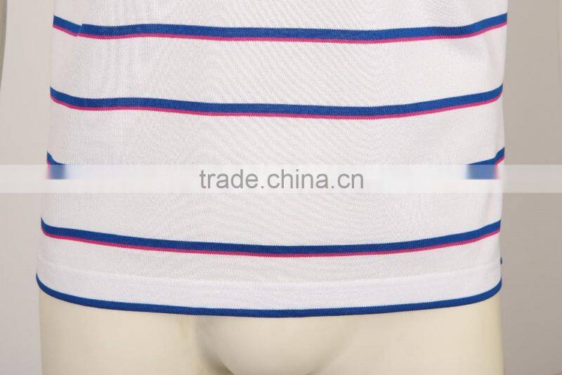 Men 100%cotton vertical striped men's polo shirt