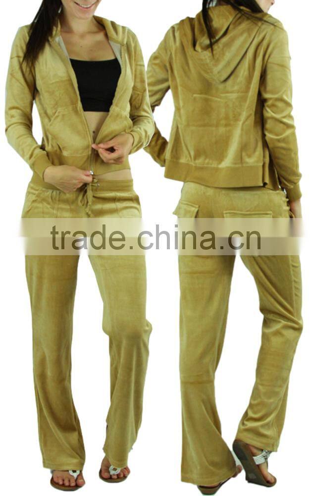 Comfy Soft Plush Velour Suit Hoodie Sweat Set Tracksuit