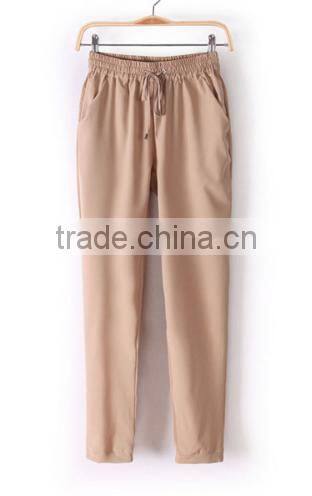 2016 Summer Plus Size Women Harem Drawstring Elastic Waist Pants Casual