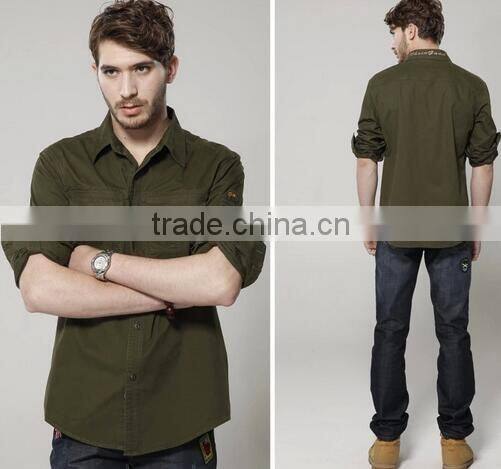 Outdoors casual sportswear safari shirt men