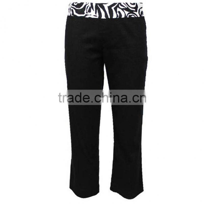 Latest design breathable 3/4 length office wear pants women