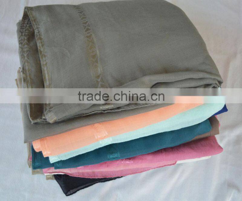 2016 Fashion hot arabic duabi lady chiffon plain jacquard floral hijab scarf shawl