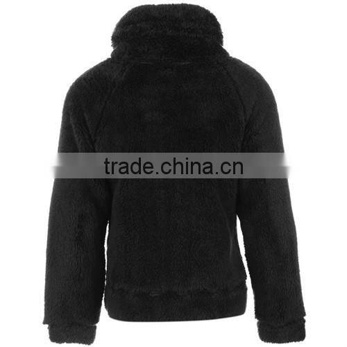 OEM winter heavy soft coral fleece pullover coat without hood junior girls