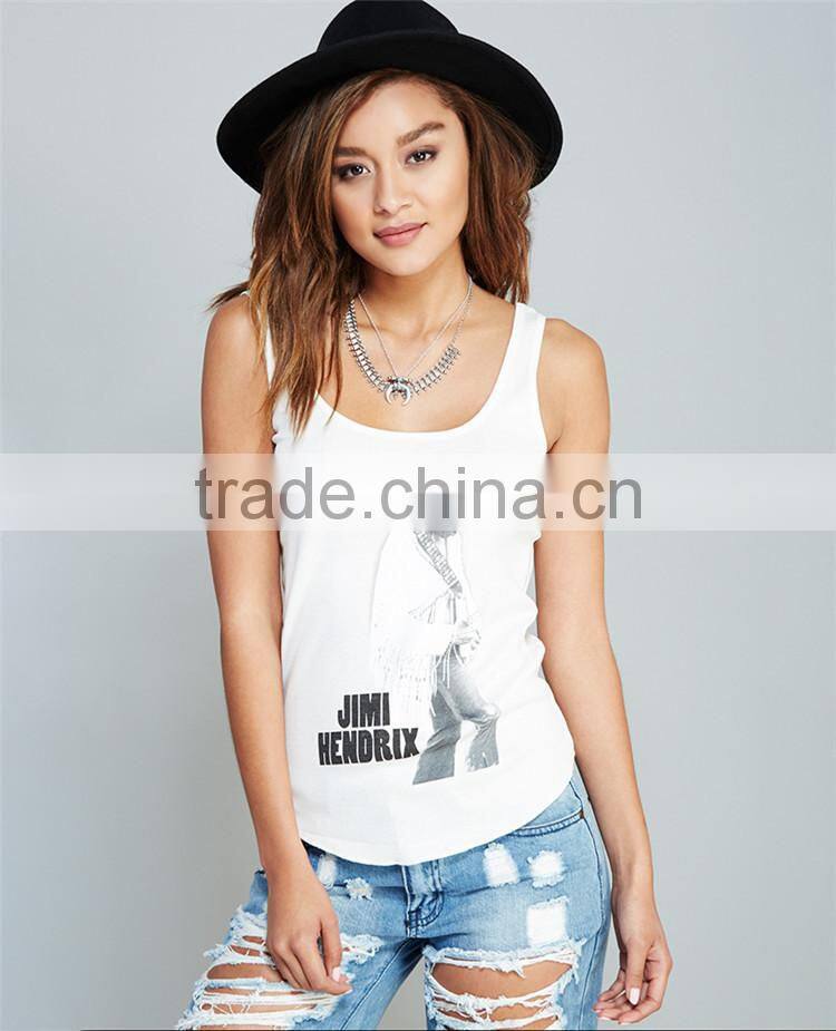 Factory wholesale casual lady stringer hot girls in tight tank tops