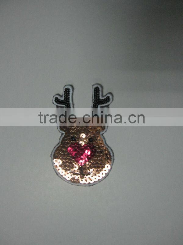 embroidery custom animal sequin badges